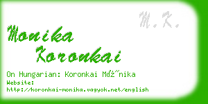 monika koronkai business card